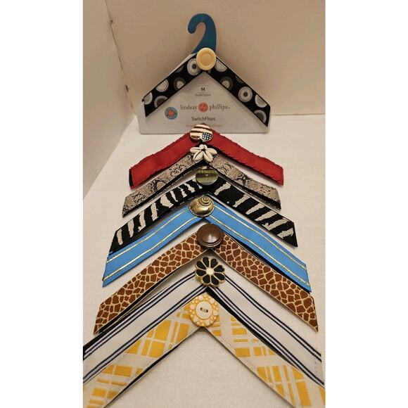 Switchflops Straps Lindsay Phillips Sz M Animal‎ Print Patriotic Shell Lot Of 8 - Picture 1 of 7